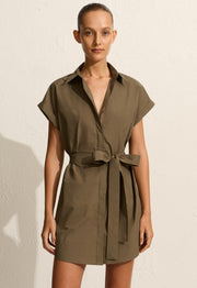 Mini Shirt Dress - Olive - Matteau